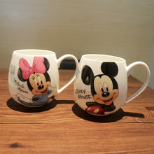 Load image into Gallery viewer, 2pcs/Lot Cartoon Couples Mug Mickey Minnie Ceramic Cups Milk 320ml Creative Coffee Mugs Cute Breakfast Cup Birthday Xmas Gift