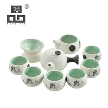 Load image into Gallery viewer, TANGPIN white ceramic teapot tea cup porcelain tea set chinese kung fu tea set drinkware