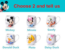 Load image into Gallery viewer, 2pcs/Lot Cartoon Couples Mug Mickey Minnie Ceramic Cups Milk 320ml Creative Coffee Mugs Cute Breakfast Cup Birthday Xmas Gift
