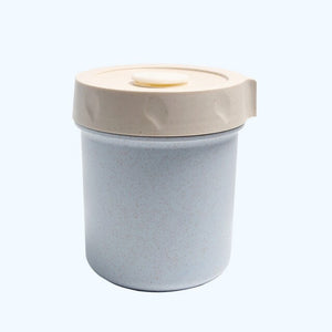 400ML Wheat Straw Soup Cup Breakfast Porridge Lunch Box Microwaveable Leak-proof Sealed Plastic Pot with Lid Food Holder