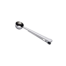 Load image into Gallery viewer, 1PC Durable Stainless Steel Spoon With Bag Clip Ground Tea Coffee Scoop Portable Bag Seal Clip Powder Kitchen Measuring Tools
