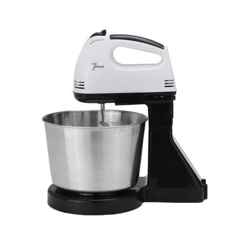 Portable Multifunctional 7  Electric Food Cake Egg Dough Handheld Stand Mixer With 1.7L Bowl Kitchen baking tools