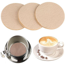 Load image into Gallery viewer, 100pcs/pack Moka Pot Filter Paper Coffee Filter Paper 6cm Length For Espresso Coffee Maker Dripper Coffee Filters Tools
