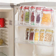 Load image into Gallery viewer, 10/12Pcs Zipper Mason Jar Bottles Bags Seal Fresh Food Nuts Cookies Storage Bag Home Kitchen Dispenser Accessories
